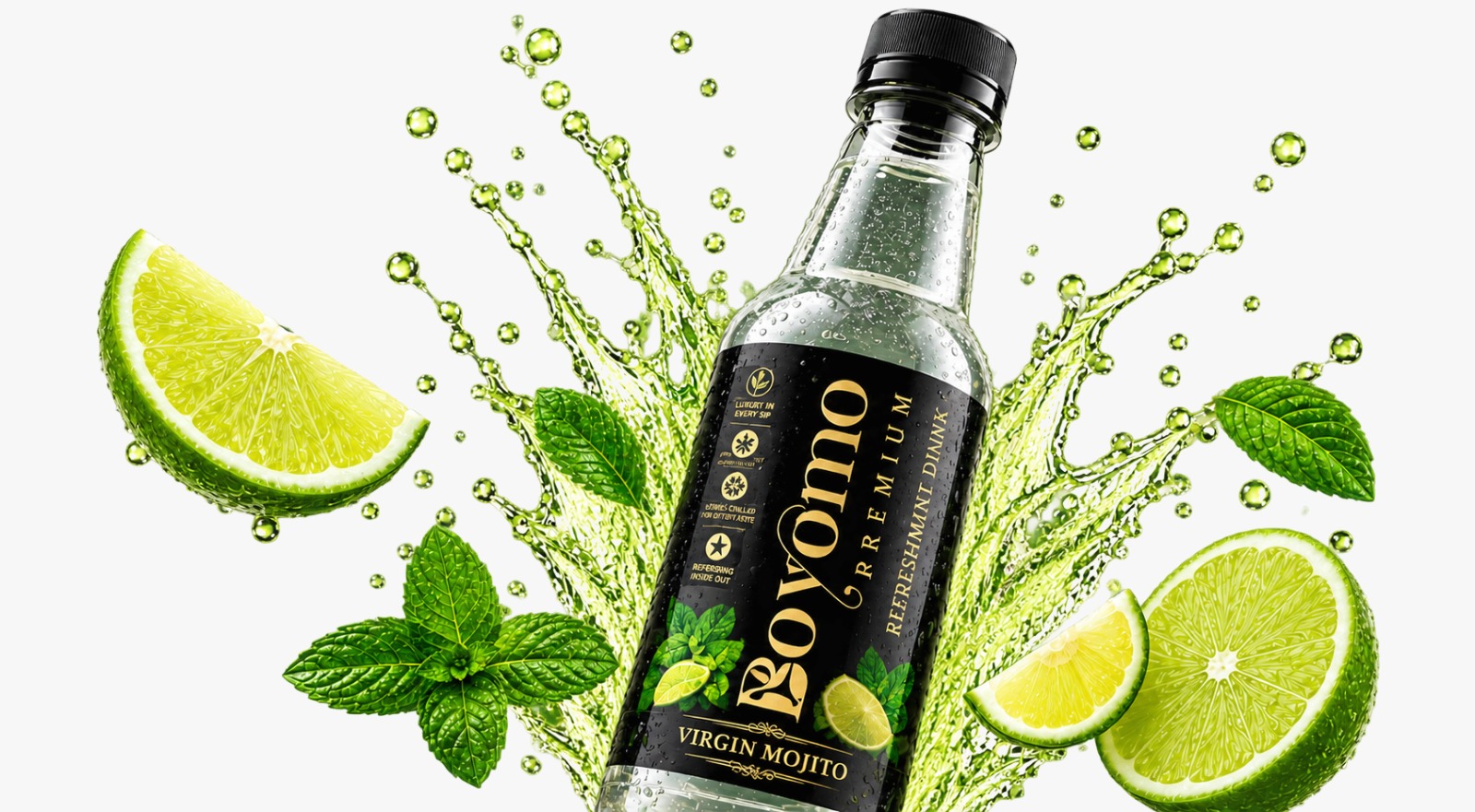 Boyomo Bottle with Lime Splash